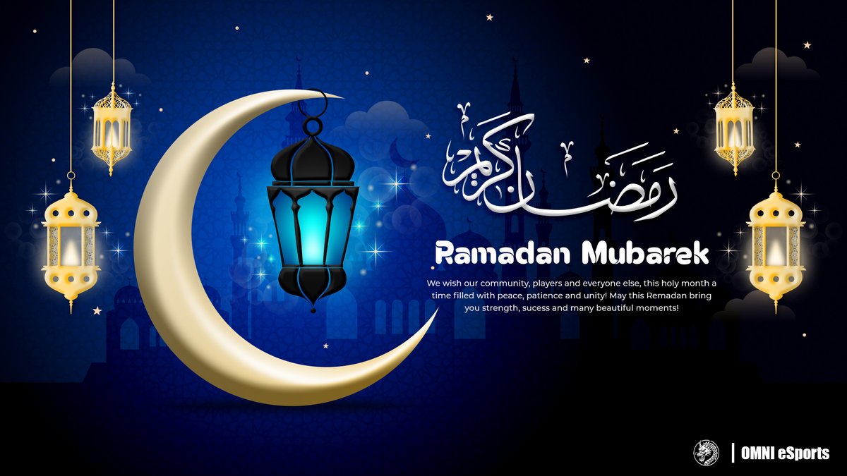 🌙✨ Ramadan Mubarak from OMNI eSports! 🌙✨

We wish our community and everyone else this holy month a time filled with peace, patience and unity.

May this Ramadan bring you strength, success and many beautiful moments. 🤍

#UNLEASHOMNI