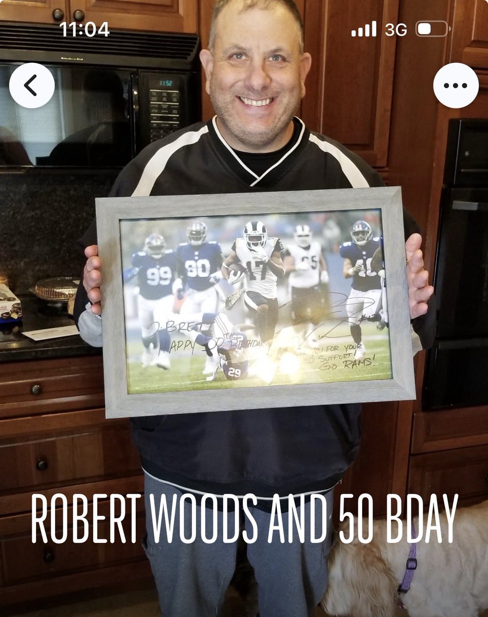 ramsfan11803's tweet photo. @RamsNFL @robertwoods 50th birthday gift from Bobby trees - something I’ll never forget https://t.co/JNfUnW7kD6