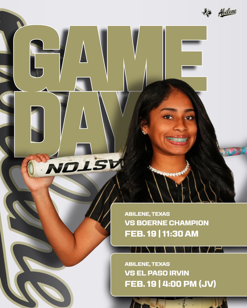 Eagle_Softball1's tweet photo. Game Day
📅 Thursday February 19
🆚 Boerne Champion (V) | El Paso Irvin (JV)
📍Abilene High 
⏰ 11:30 AM (V) | 4:00 PM (JV)
🎟️ Online or Card on site- NO CASH
https://t.co/Z7i1d0z8Yb https://t.co/qVJdsMDw1r
