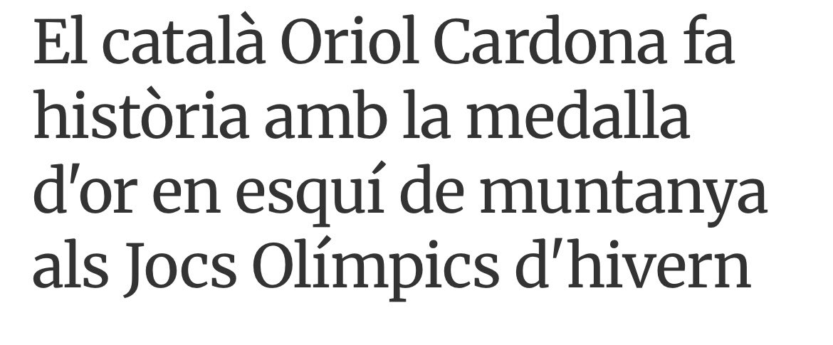Felicitats! <a href="/OriolCardonaa/">Oriol Cardona</a> , Medalla Olímpica als JJOO d’Hivern 2026 per a Catalunya.
