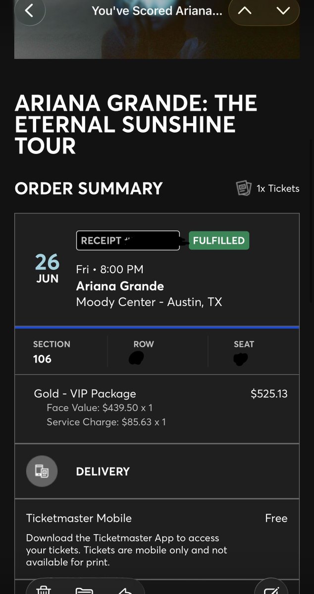 imhgus's tweet photo. I GOT VIP TICKETS TO HER BDAY SHOW @GrandeTourNews https://t.co/lT8oytQ8kY