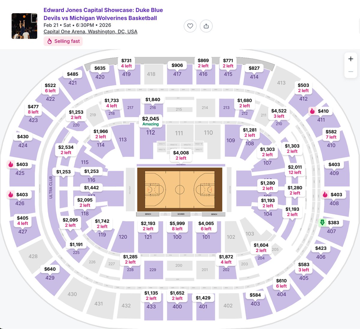 Gazelle_Sports's tweet photo. Price of admission? Worth every penny. ๐ฐ๐
When @DukeMBB and @umichbball share the floor, youโre not just buying a ticket โ youโre investing in history.
If that tax return just hitโฆ consider this your sign. ๐ฌโก๏ธ๐๏ธ
#TaxRefundSeason #CapitalShowcase