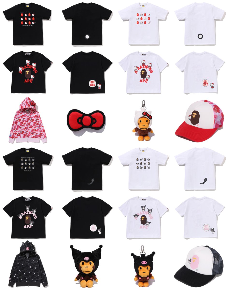 BAPE x Sanrio starring Hello Kitty and Kuromi 🎀

🗓️ February 28th