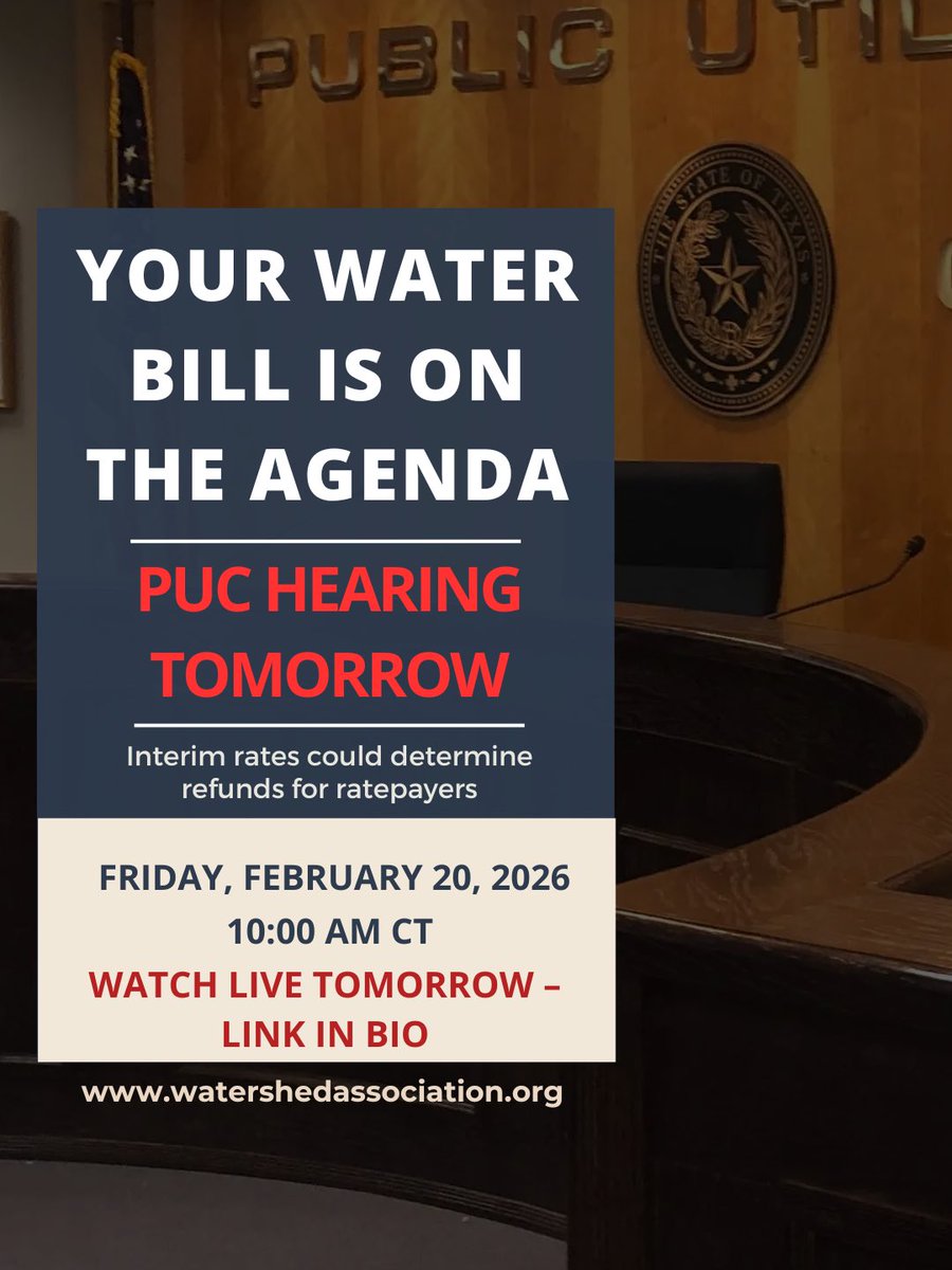 Tomorrow, the Public Utility Commission will hear an appeal on Aqua Texas’ interim rates.

Interim rates help protect customers. If the final rates set by the Commission are lower than Aqua’s proposal, approved interim rates could mean refunds back to the people paying.