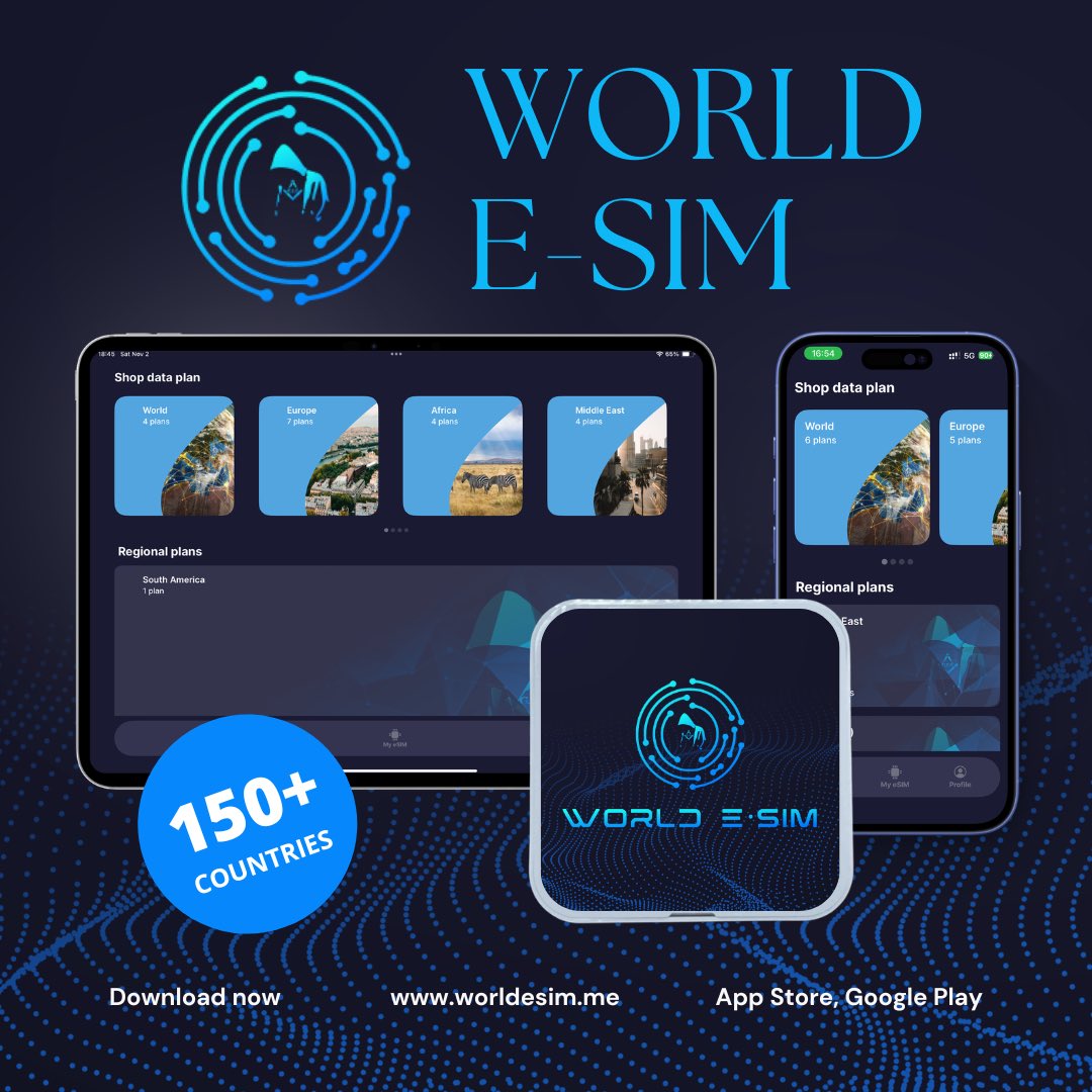 World_ESIM's tweet photo. Borders are real. Roaming fees shouldn’t be. 🌍✈️ 

World E-SIM works on your phone, runs on your tablet, and powers our eSIM routers — so your internet travels with you, not against you.

One app. Global connection. Zero SIM drama.

👉 https://t.co/gvkZ2NG0MS

#WorldESIM #travel https://t.co/heEoYShmrG