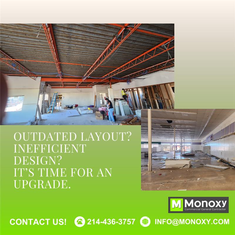 Monoxy3's tweet photo. First impressions matter. A thoughtfully remodeled commercial space can improve workflow, inspire teams, and impress clients. Trust Monoxy to create a space that supports growth and success.
#Monoxy #CommercialRemodeling #DallasConstruction #DallasBusiness
#OfficeRemodel https://t.co/rpryb4u6ZI