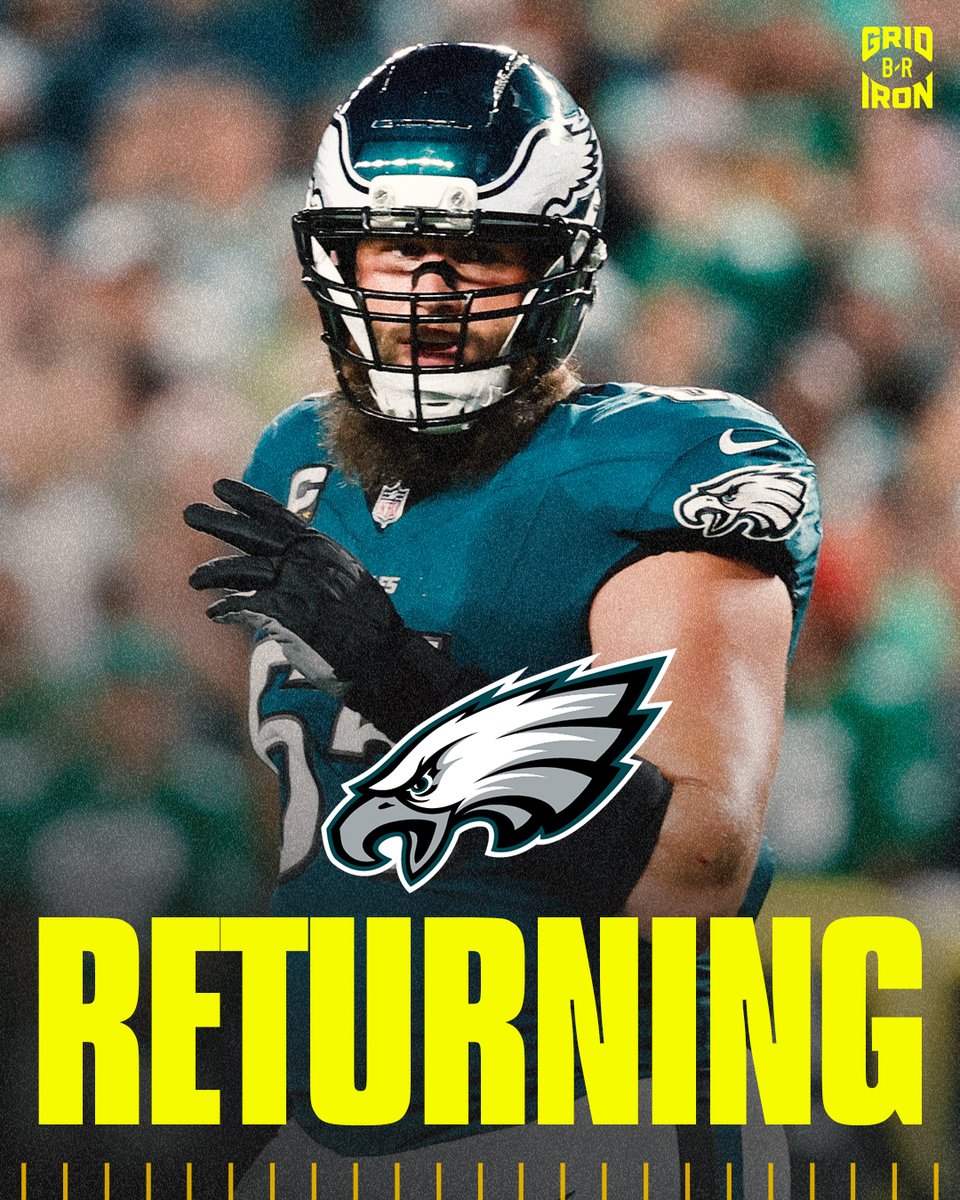 BREAKING: Lane Johnson will be returning for a 14th season with the Eagles, per <a href="/Jeff_McLane/">Jeff McLane</a>