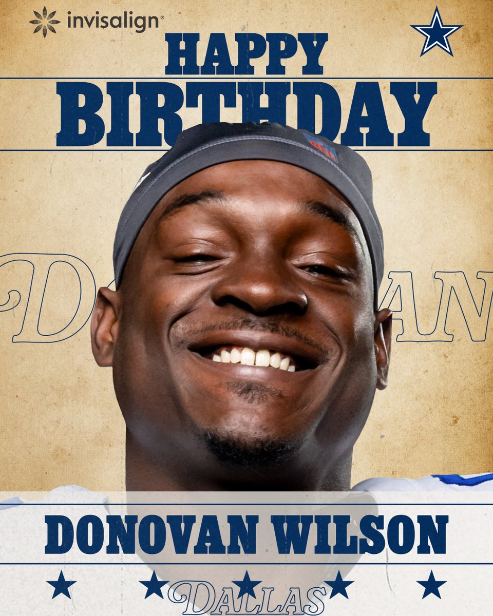 Dono's Day 🎂 HBD @donlwilson6!
#DallasCowboys | @Invisalign