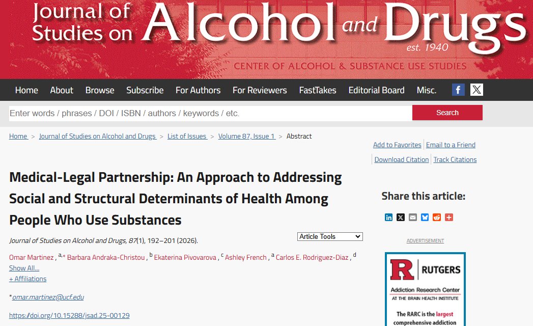 Journal of Studies on Alcohol and Drugs tweet media
