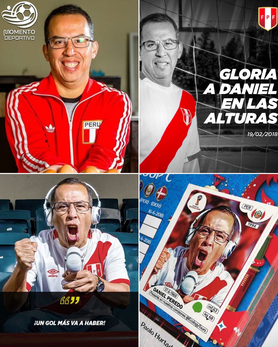 "GLORIA A DANIEL EN LAS ALTURAS" ❤️🇵🇪

Hoy se cumplen 8 años de la partida de Daniel Peredo, siempre recordado como la "voz de la Selección Peruana".

Quedó inmortalizado al narrar la clasificación de Perú al Mundial tras 36 años. Su recuerdo sigue vivo inspirando a generaciones.