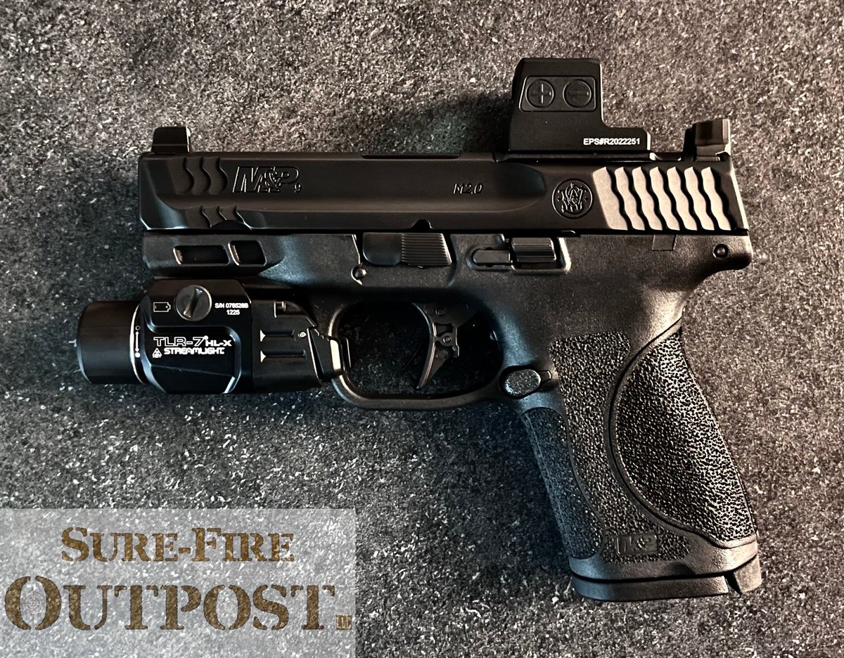 SureFireOutpost's tweet photo. S&amp;W M&amp;P9 M2.0 Compact - Holosun EPS - Streamlight TLR-7 HL-X https://t.co/cRY0VB7jV0