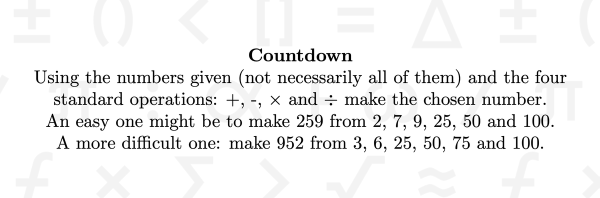 WSPcio's tweet photo. Our Maths Battles begin with a Captain's Game to decide which team first challenges the other team to a problem. Here are some of the ones we've done: https://t.co/x2WiDxjRxU