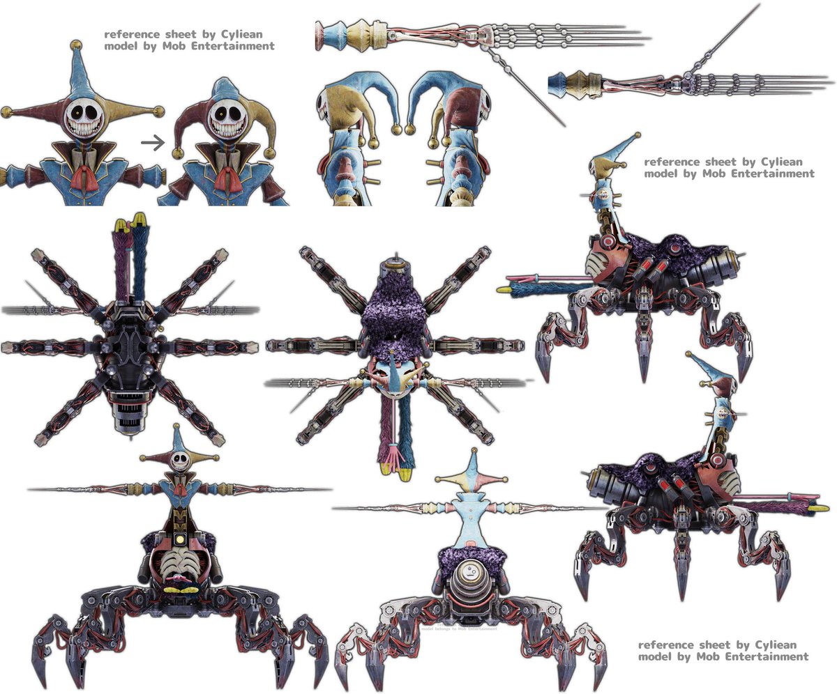 Props to the amazing artists, designers, and 3D modelers at Mob Entertainment! 
Here's a reference sheet I made using the Prototype's model. Hopefully this helps with any fan work or questions about the design! 
#PoppyPlaytime #PoppyPlaytimeChapter5 #Blender3D