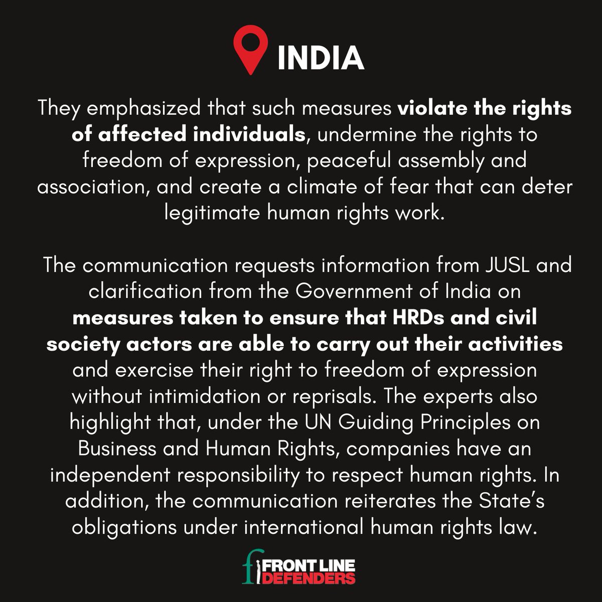 Front Line Defenders tweet media