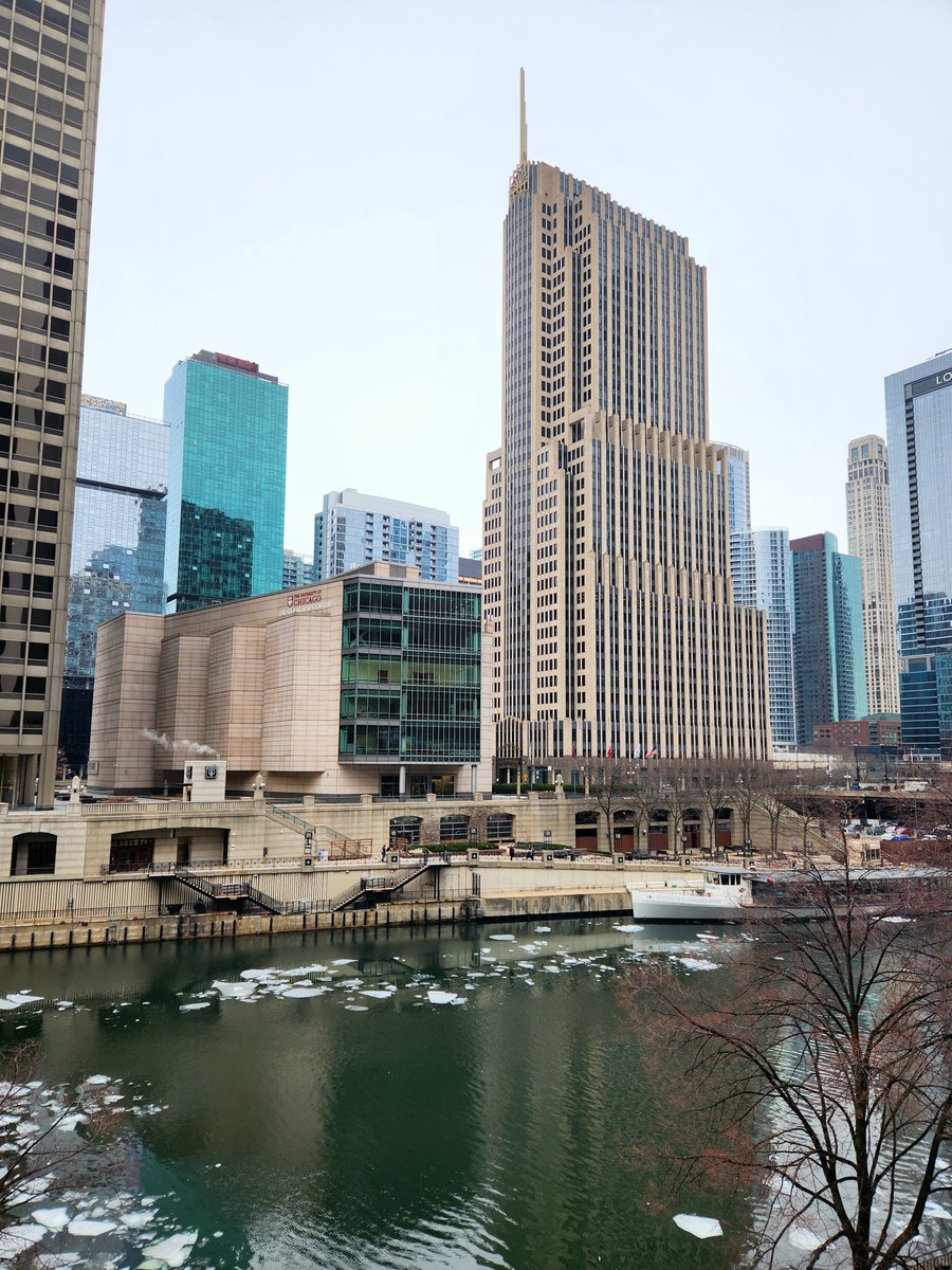 UChicagoProf's tweet image. Some floating ice tries to hold on in the Chicago River outside UChicago's Gleacher Center during a February warm up.

#ChicagoRiver #ChicagoWinter #Chicago #UChicago #GleacherCenter #DowntownChicago #ChicagoViews #CityScenes #WinterInChicago #FebruaryInChicago #WindyCity