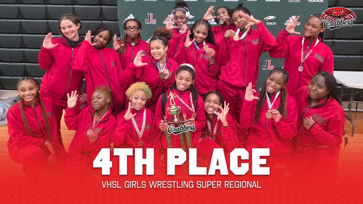 HamptonCSchools's tweet photo. Hampton High School Girls Wrestling Team is making history #WeAreHCS @crabbernews
https://t.co/xMLmjWLVGC https://t.co/8IGJFE0esE