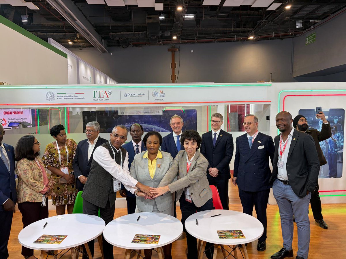 UNDPDigital's tweet photo. 🌍 Through the AI Hub for Sustainable Development, UNDP is supporting a new trilateral partnership between India, Italy &amp; Kenya to co-design and deploy scalable, sovereign AI pathways across Africa. 

🔗 Read more:  https://t.co/cUJRl7oayJ https://t.co/rtdD1OB2Ib