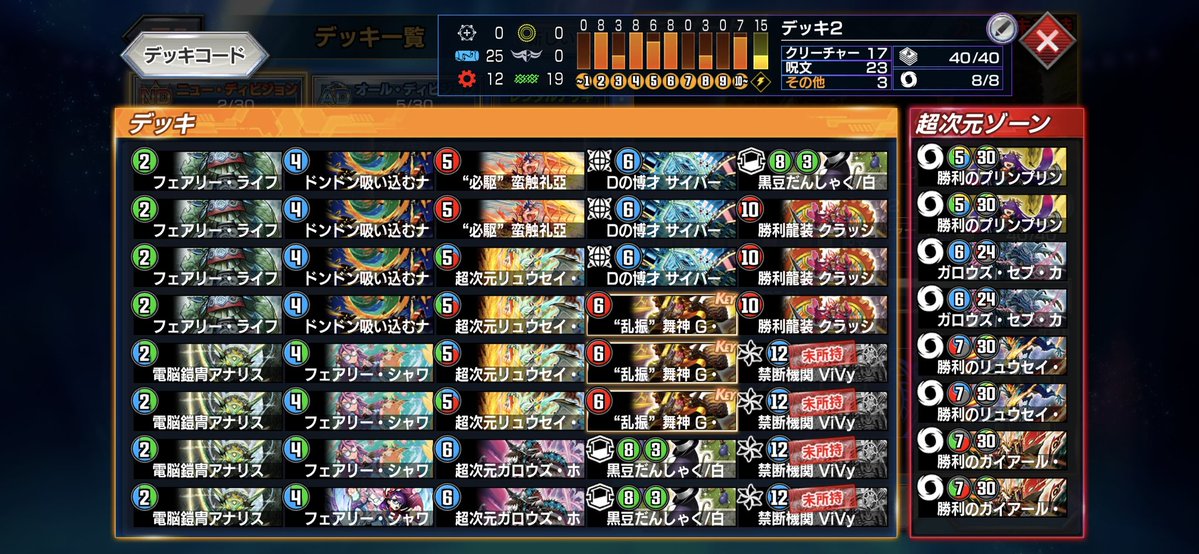 覇道デッキ組めそうなのにVV生成するのにポイント高すぎ