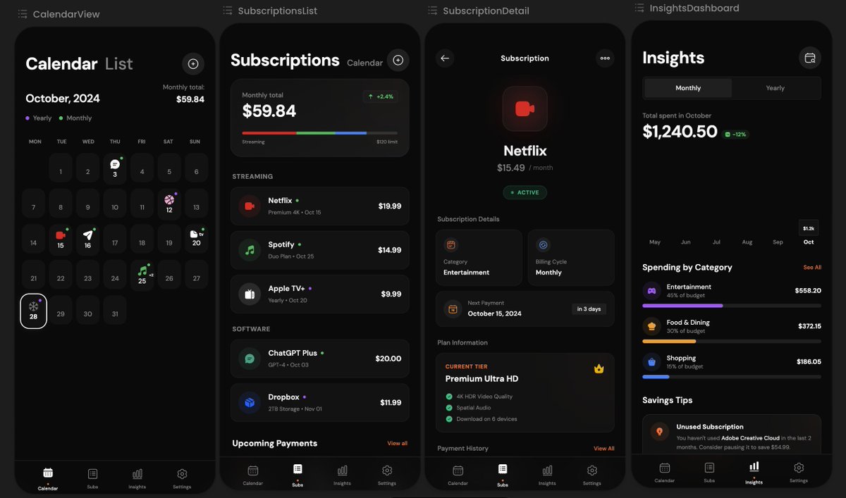 ravisojitra_'s tweet photo. AI generated subscription tracker app UI with one shot.
how is it?

Built with https://t.co/M49MTBiiQo https://t.co/xIk5ElDw4d