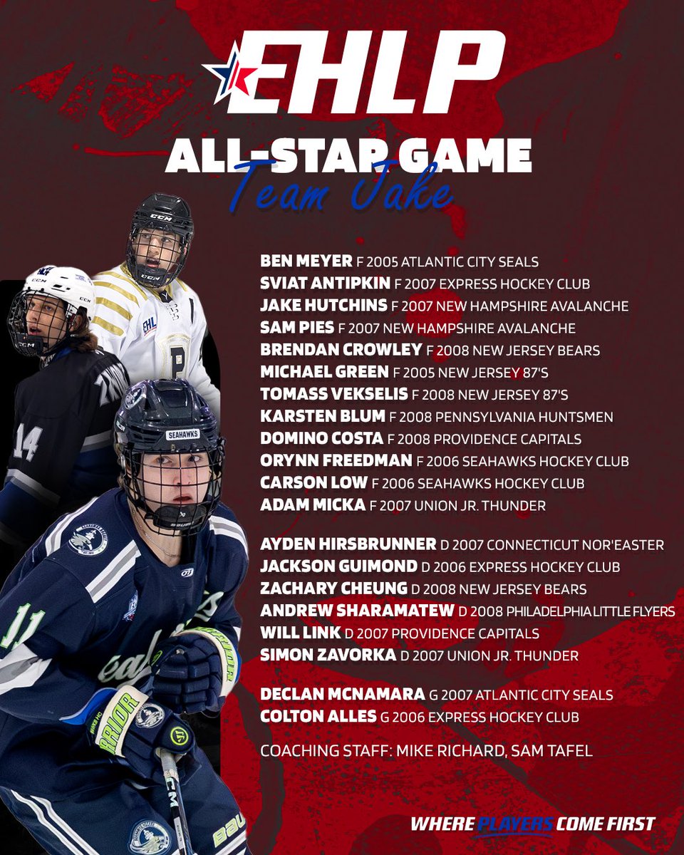 EHLpremier's tweet photo. The EHLP All Star Game Rosters are here! Swipe to see who will be representing their teams at the Broad Street Battle Showcase in March!

🔗:  https://t.co/ZJYNKbD9wX

#WherePlayersComeFirst | #DevelopPromoteAdvance https://t.co/5Dm0UuwuVx