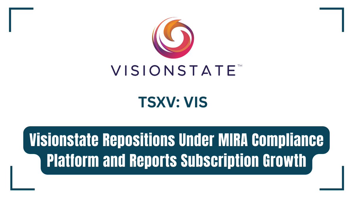 InvestorNews's tweet image. Visionstate Repositions Under MIRA Compliance Platform and Reports Subscription Growth bit.ly/3ZL0uOR 

#IoT #InternetofThings #FacilityManagement @Visionstate $VIS.V