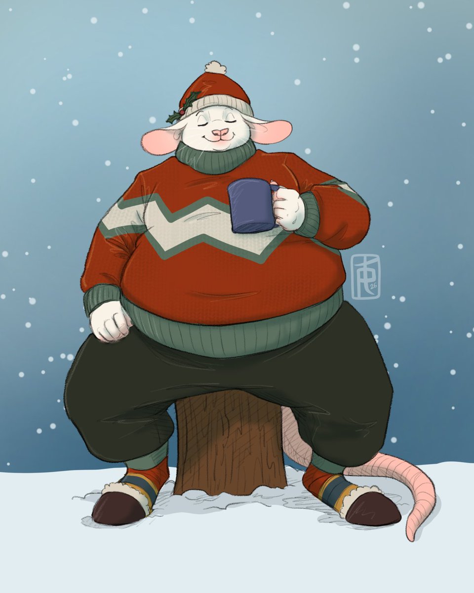 Imrich enjoying his cozy outfit and drink in the snow!

Stream Snatch for Pacato!