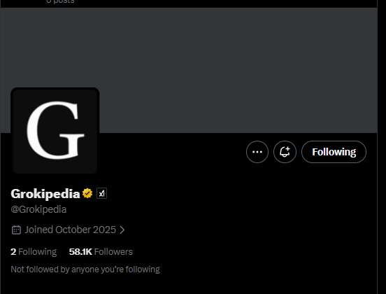 this is the official grokipedia ca

9VwjNBN8feiD5fnS7cpWuTWKH5n232uQduh8Z6YodxMq

<a href="/alx/">ALX 🇺🇸</a> just confirmed his wallet in grokius (5tnqhLVtAPLQFDfgjMdB9aj3w4H1Zjz9Sw9LMTtspump) xcom

and this is the only token he bought and holding