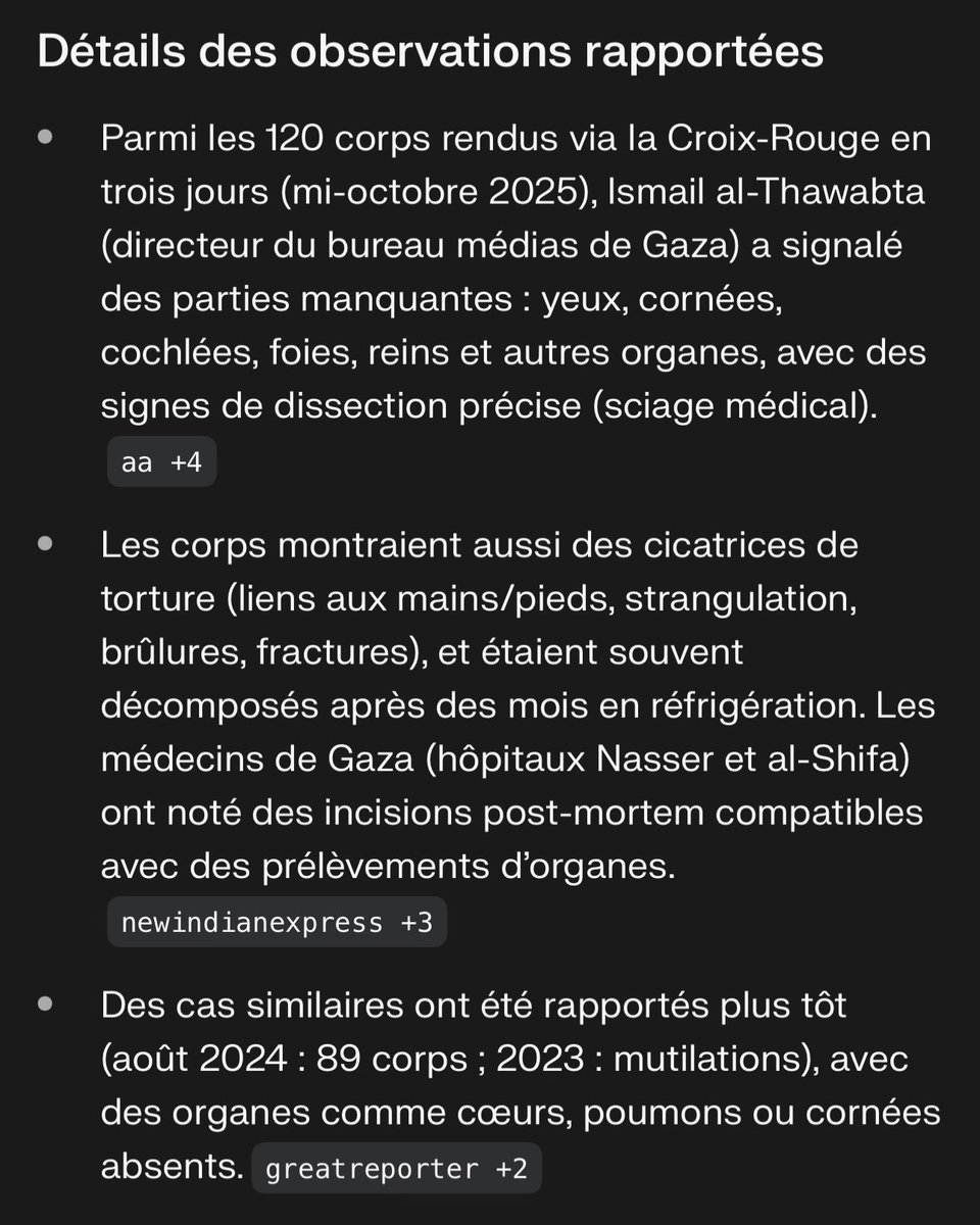 rmxptfl2's tweet photo. @YD5026 @MeTiti2a @admirbarrio Sans même parler des corps rendus récemment par Tsahal, avec des cicatrices et des organes en moins https://t.co/YnhdQrKZVK