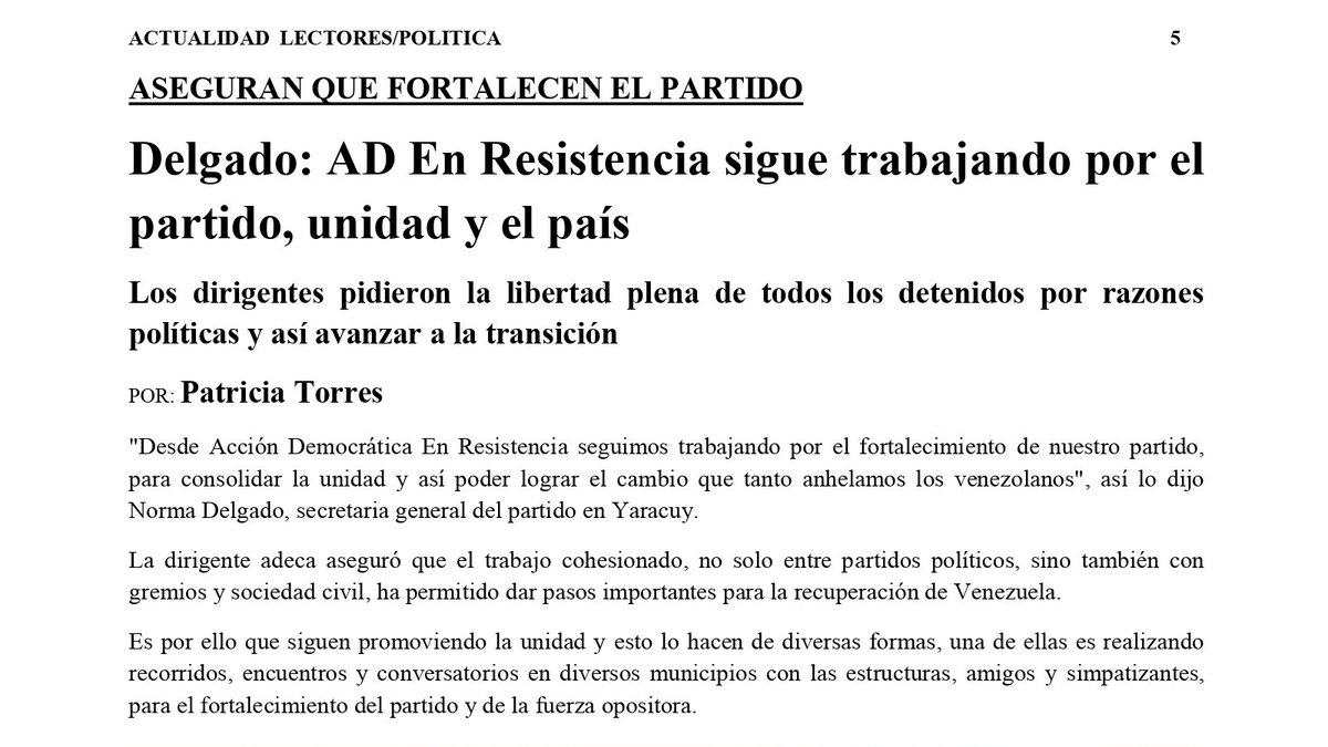 ADYaracuy1's tweet photo. #19febrero | Las actividades de @ADemocratica Yaracuy, están enfocadas en fortalecer la unidad opositora y trabajar por una transición política en Venezuela.
@normidela sec. geral., enfatiza la importancia del trabajo conjunto con gremios y sociedad civil para recuperar el país. https://t.co/iab9hcxsoD