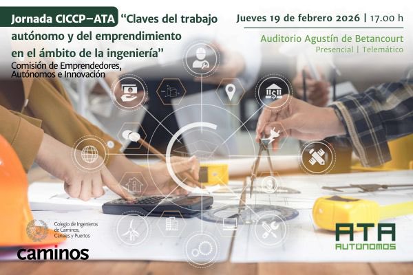 Colegiocaminos's tweet photo. Comienza la jornada "Claves del trabajo autónomo y del emprendimiento en el ámbito de la ingeniería", organizada por el @Colegiocaminos con la colaboración de @autonomosata.

Puedes seguir la retransmisión en directo aquí --> https://t.co/DJ7l2BsWG7 https://t.co/dLzRrRbRRb