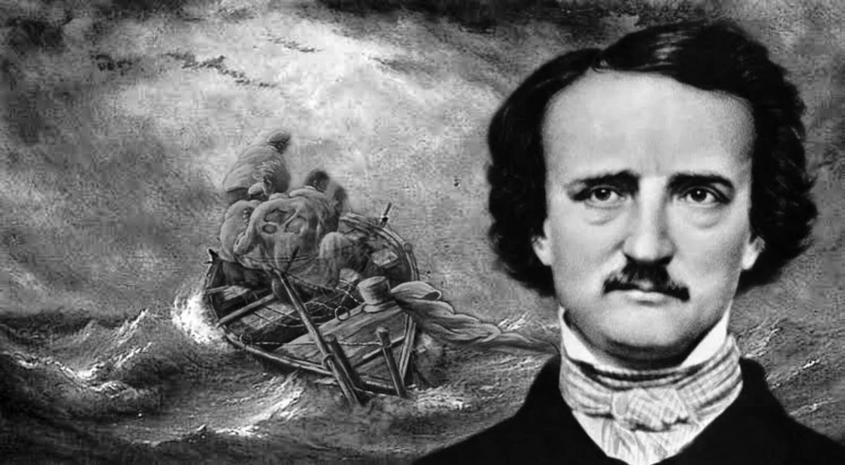 Edgar Allan Poe publicó en 1838 la que sería su única novela: La narración de Arthur Gordon Pym.

Bajo el formato de un diario de viajes, la novela es un relato de aventuras que se desarrolla a bordo del navío Grampus.

En un mometo el barco naufraga y los tripulantes quedan