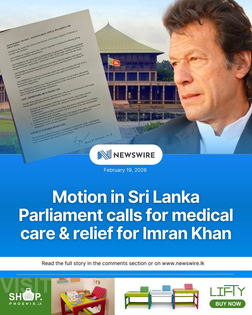 An opposition Member of Parliament in Sri Lanka has tabled a motion urging the government to make a humanitarian appeal regarding the detention of former Pakistani Prime Minister Imran Khan.

Thank you, Ajith P. Perera, for raising your voice for Imran Khan’s health.
<a href="/hrw/">Human Rights Watch</a>