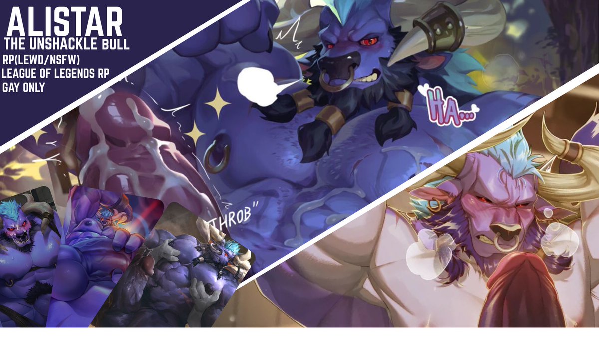 =======================
  ** "BREAK YOUR CHAINS...
   AND FEEL THE BULL."**

=======================

LoL/MV RP (League of Legends/Multiverse Roleplay)
NSFW
Switch 
Gay Only
18+ Only | No Minors