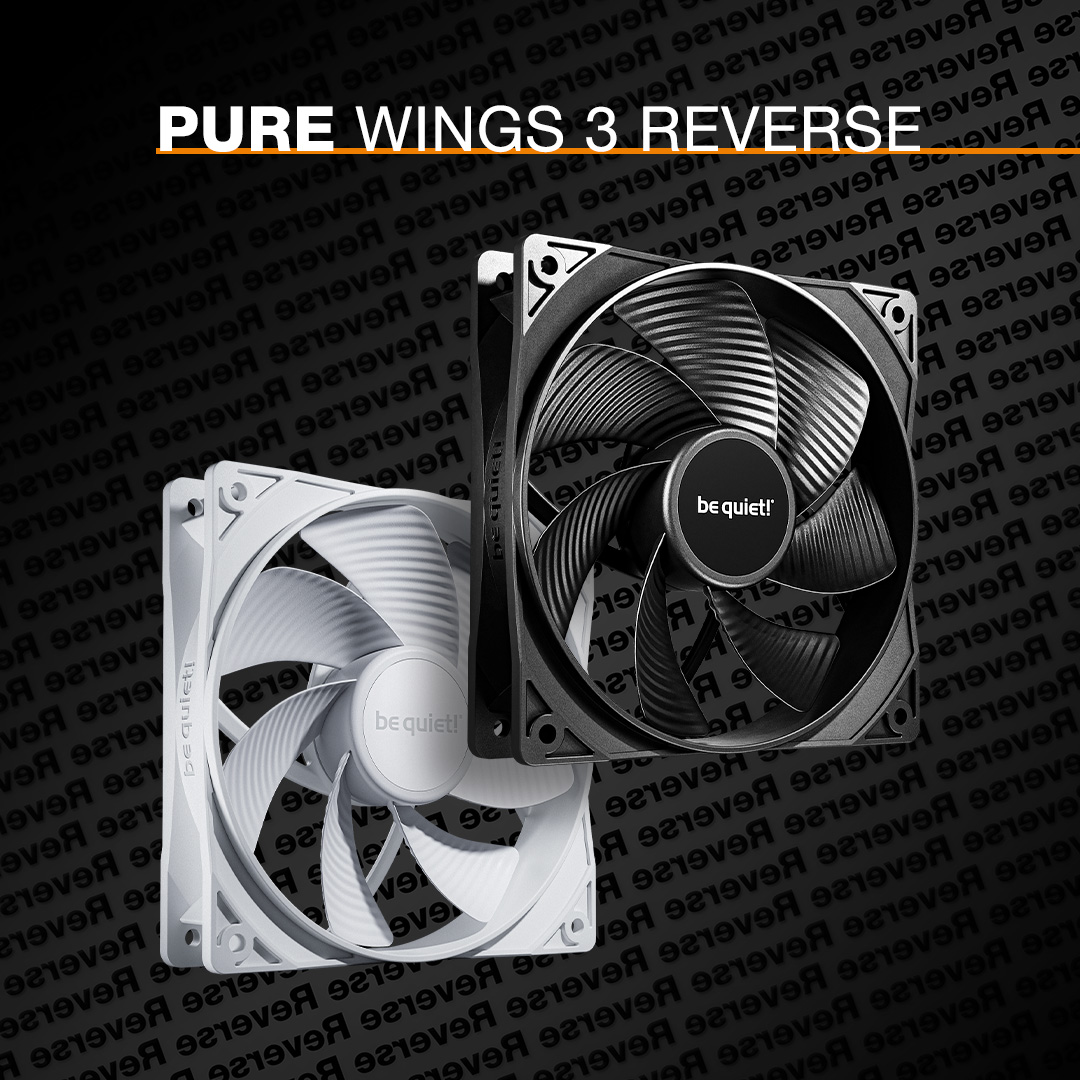 bequietofficial's tweet photo. Showcase build, but no ARGB fan? No problem.
Pure Wings 3 120mm PWM Reverse is made for clean aesthetics without lighting, and it is also available in white to perfectly match your setup.
Available as a practical triple pack.
#bequiet #PureWings3 #PCFans #PCBuild #SilentPC https://t.co/YyAiBoVqFG
