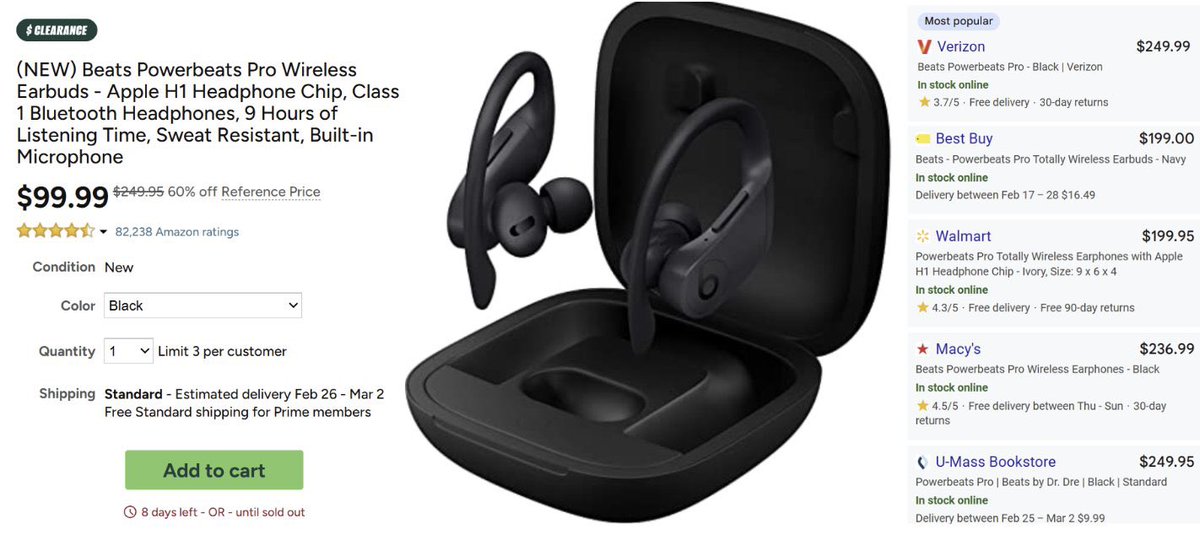 GlitchedDeals's tweet photo. $99 APPLE BEATS PRO RESTOCKED

Originally $250, now discounted by $150 with 3 colorways available 

Currently the lowest price found, all other retailers want $200+

Amazon Prime members get FREE shipping, will sell out again 

https://t.co/2JhZOWsQ6Y #ad https://t.co/bC5F8IOIQf