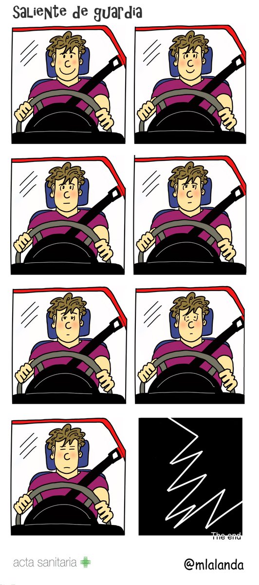 El cansancio mata.
El saliente de guardia puede matar al médico...y al del coche de enfrente.

Y recordad, hay ya muchísimos médicos cubriendo guardias a muchos kilómetros de su casa....(por "necesidades de los servicios")
#HuelgaMedica