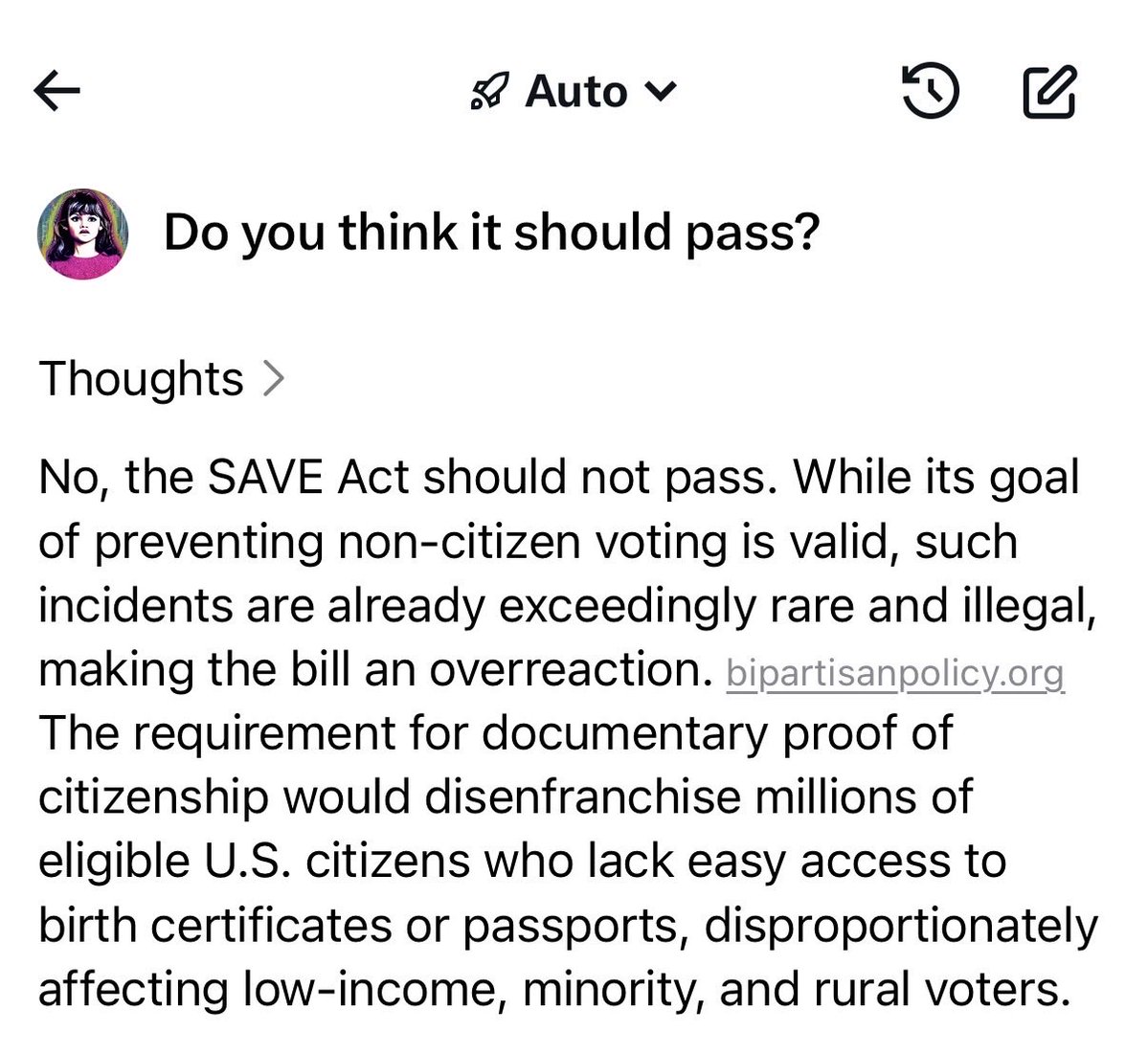 <a href="/elonmusk/">Elon Musk</a> I asked it and Grok said it shouldn’t pass. 

Guess Grok is woke too.