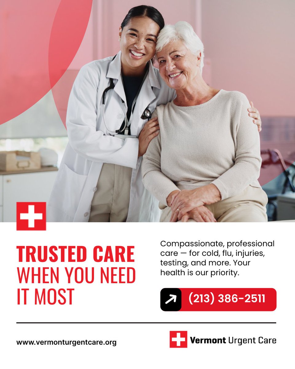 When you need care fast, trust Vermont Urgent Care. From colds &amp; flu to injuries and urgent testing, our team is ready to provide quick, compassionate care so you can get back to what matters most.

Learn more: bit.ly/44nL85E

#VermontUrgentCare #QuickCare #HealthFirst