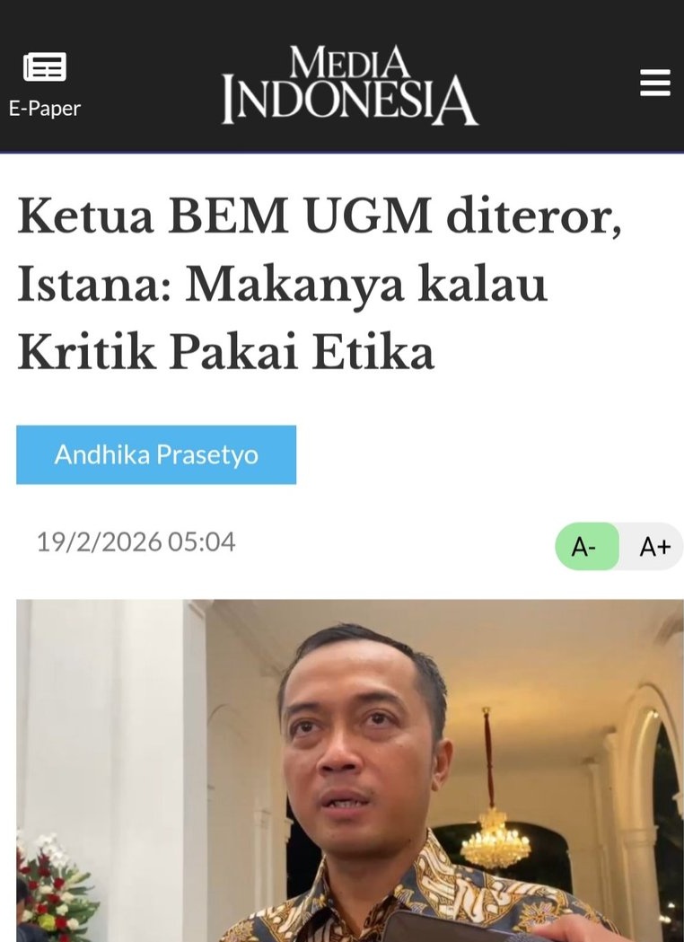 kalo dikritik minta pake etika, tapi kalo bikin kebijakan buta etika 🤪