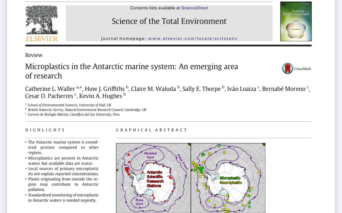 1. La Antártida ya tiene microplásticos
Se pensaba que el Océano Austral estaba casi intacto. Pero ya se han encontrado microplásticos en aguas superficiales, en sedimentos profundos y en sedimentos. ¿Qué está pasando? 🧵