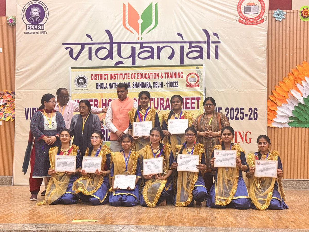 Celebration of Inter-House Cultural Meet @DIETBhola, where our student teachers enthusiastically participated with themes of different states, beautifully representing the spirit of #UnityinDiversity.
All participants were  awarded for their vibrant performances.
Congratulations!