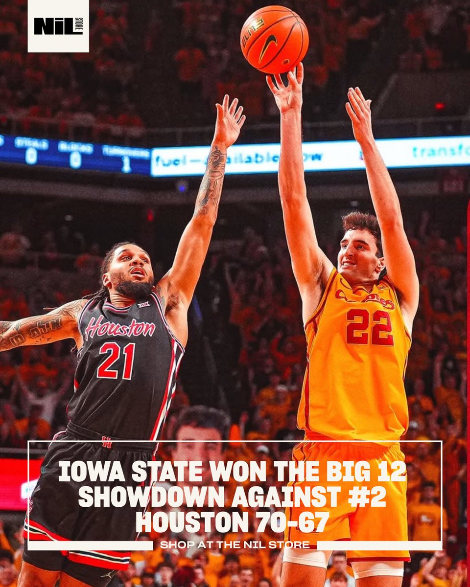 IowaStNILStore's tweet photo. Heating up heading into march ‼️🔥

@cyclonembb isn’t done yet! one more face off with week with ranked BYU 🌪️

#cyclonenation #iowastatembb #cyclonembb #big12basketball https://t.co/Vili9w89qP
