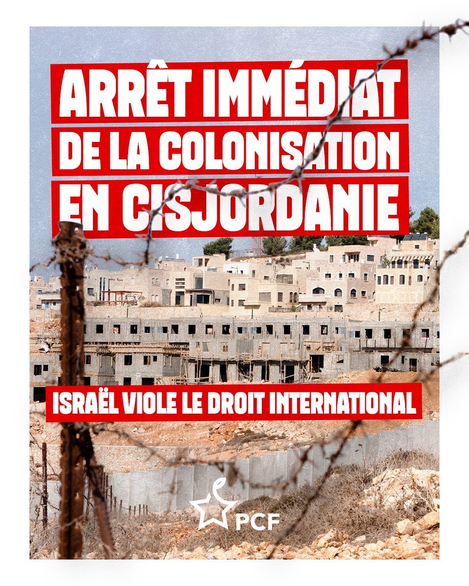 🚨 Colonisation de la Cisjordanie : l’ONU alerte

La politique de colonisation menée par le gouvernement d’extrême droite de Benyamin Nétanyahou conduit à une annexion progressive de facto de la Cisjordanie. Dans le même temps, le ministre israélien Bezalel Smotrich appelle