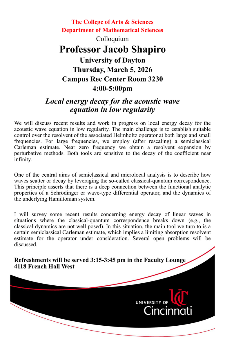 Cincinnati State Math Lab University of Cincinnati Math Department (@ucmathematics) / Posts / X
