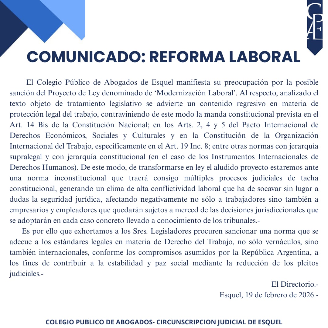 Colegio Abogados Esquel tweet media