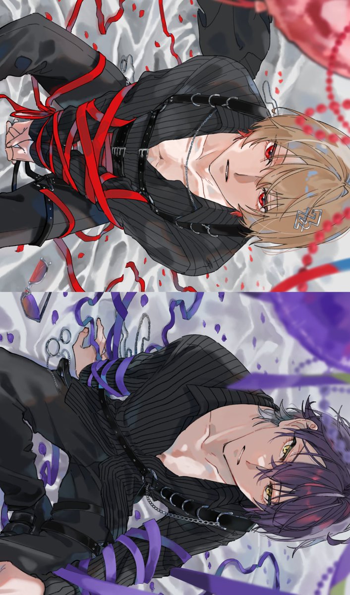 yochi_zawach1's tweet photo. 誕生日絵のちあ並べただけ
漫画の上下巻的な感じで余は勝手に満足している🥳 https://t.co/Ib4RpdXgDs
