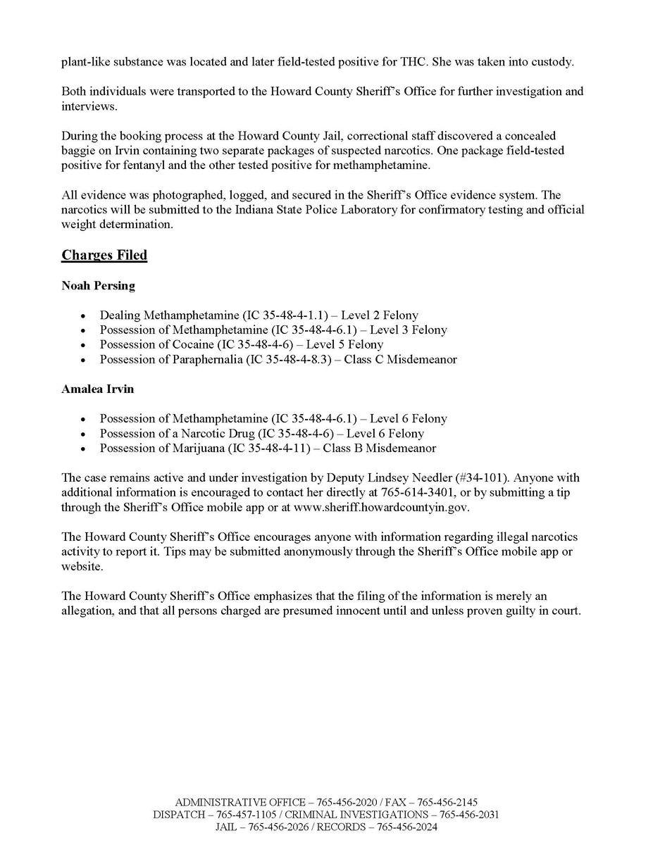 Howard County Sheriff's Office tweet media