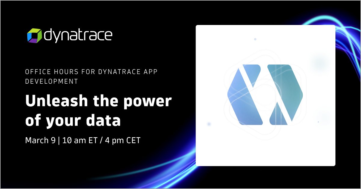 Office Hours for Dynatrace App Development is back for a new season! 🎒 Elevate your use of Dynatrace Apps by tuning in for the next session on March 9 at 10 am EST | 16:00 CET, live from Dynatrace social pages. 

 Join us and save your spot now. https://content-dynatrace-social.