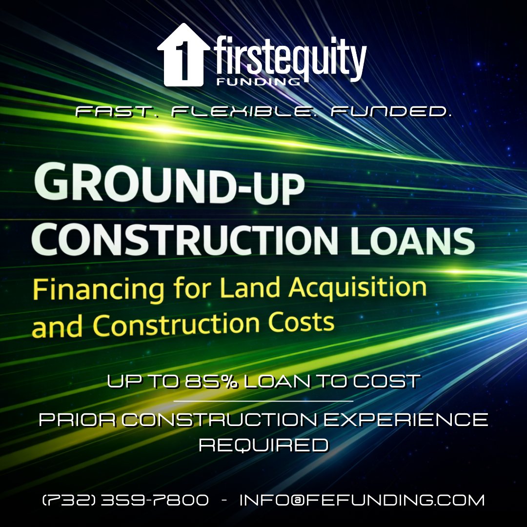 firstequityllc's tweet photo. Fast. Flexible. Funded. ⚡

Whether you’re:
🔵 Fixing &amp; flipping
🟠 Scaling your rental portfolio with DSCR loans
🟢 Or building from the ground up

If you’ve got the deal, we’ve got the capital. Get funded today!
📞 (732) 359-7800
📨 info@fefunding.com
🌐 https://t.co/cF7xY5FOle https://t.co/JgGc8SJ3Zo