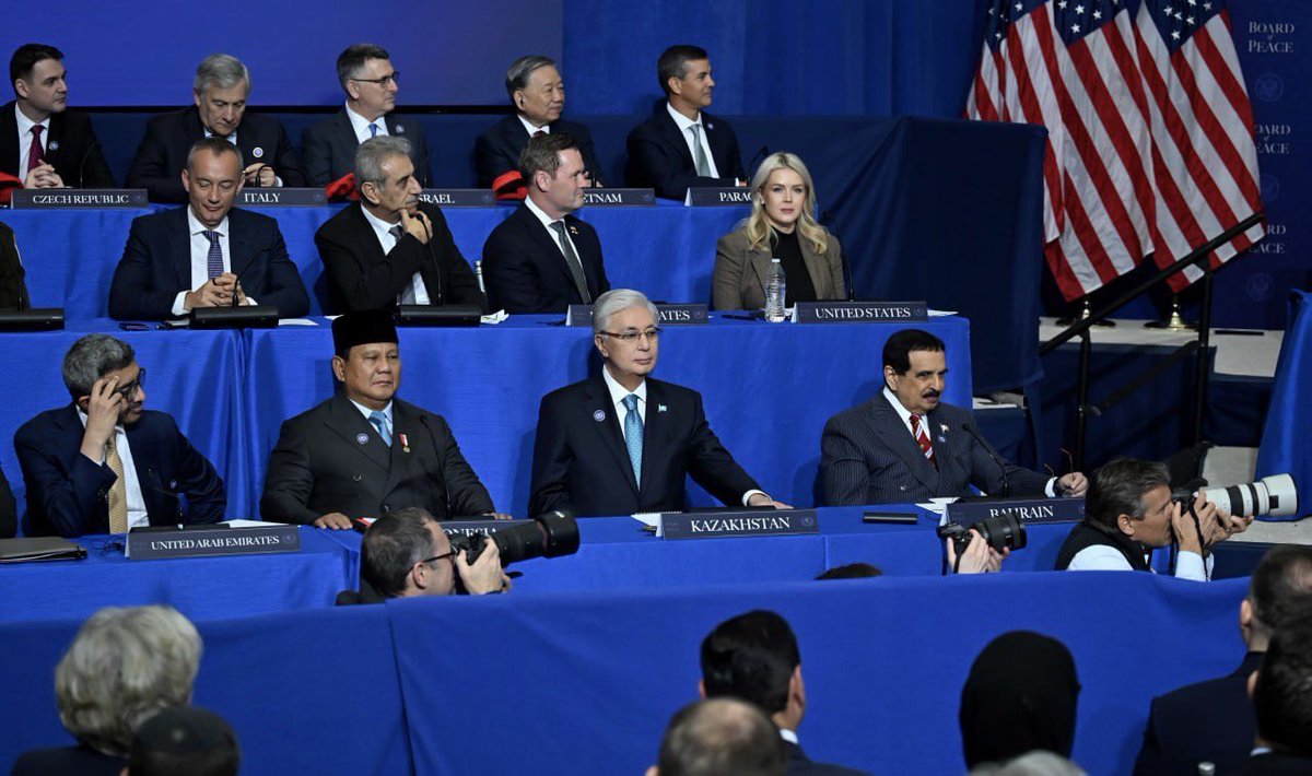 President of Kazakhstan Kassym-Jomart Tokayev is attending the inaugural meeting of the <a href="/BoardOfPeace/">Board of Peace</a>. The charter of this initiative was signed earlier this year in Davos, Switzerland. #boardofpeace